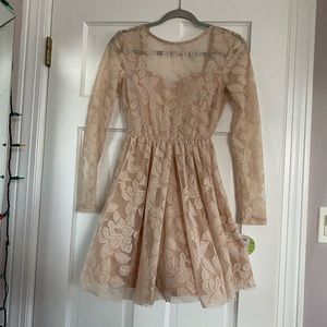 Windsor Nude Lace Dress